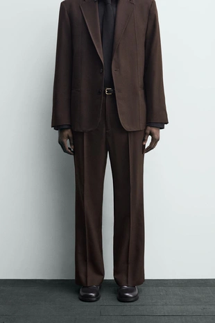 Брюки FLARE FIT из смесовой шерсти- Заказать в России