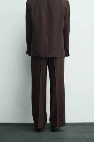 Брюки FLARE FIT из смесовой шерсти- Заказать в России