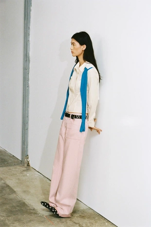 Приталенная рубашка из поплина- Заказать в России