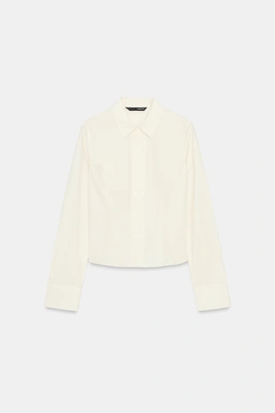 Приталенная рубашка из поплина- Заказать в России