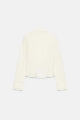 Приталенная рубашка из поплина- Заказать в России