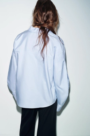 Рубашка оксфорд асимметричная- Заказать в России