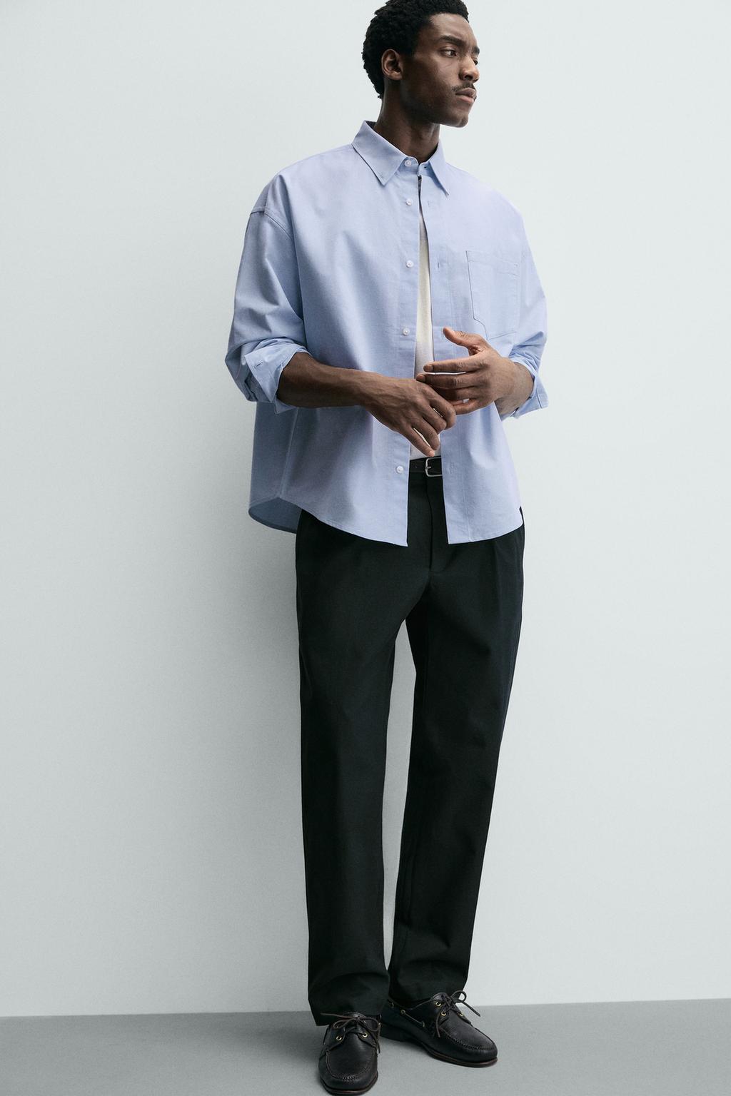 БРЮКИ СО СКЛАДКАМИ ИЗ РЕЛЬЕФНОЙ ТКАНИ