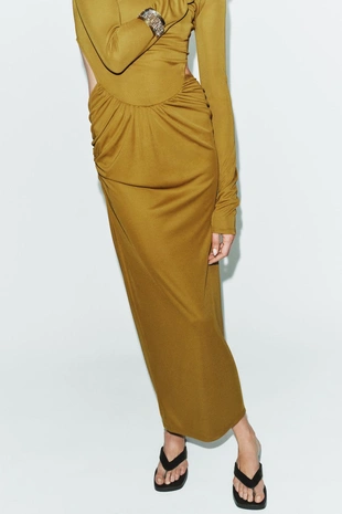 Струящееся платье с вырезами- Заказать в России