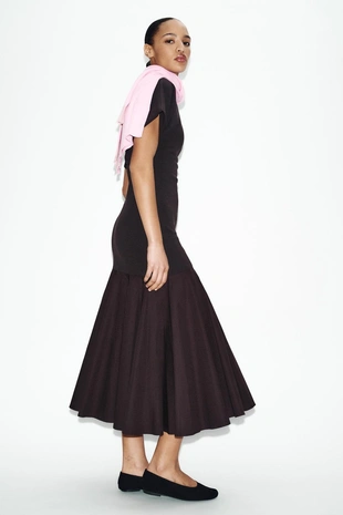 Платье из комбинированного интерлока- Заказать в России