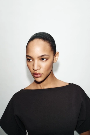 Платье из комбинированного интерлока- Заказать в России