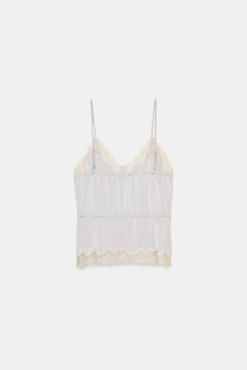 АТЛАСНЫЙ ТОП С КРУЖЕВОМ