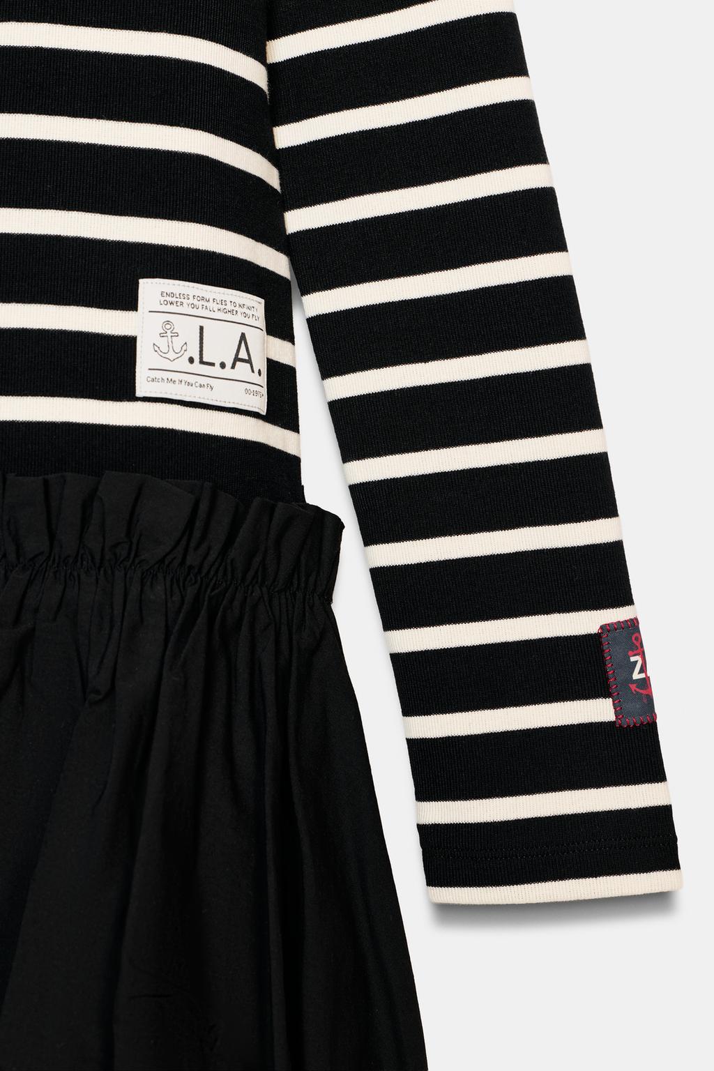 КОМБИНИРОВАННОЕ ПЛАТЬЕ В ПОЛОСКУ