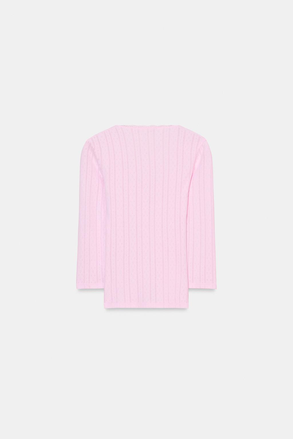 ФУТБОЛКА С АЖУРНОЙ ВЯЗКОЙ