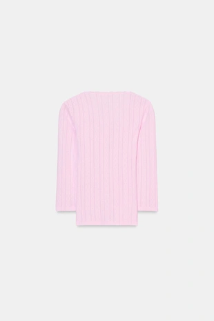 Футболка с ажурной вязкой- Заказать в России