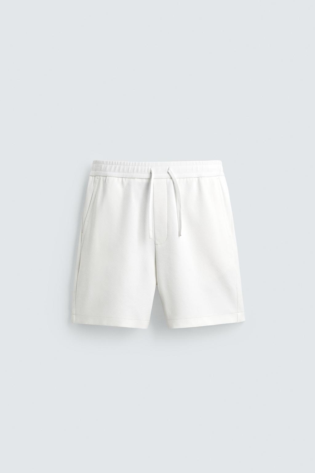 Комфортабельные текстурированные шорты-бермуды