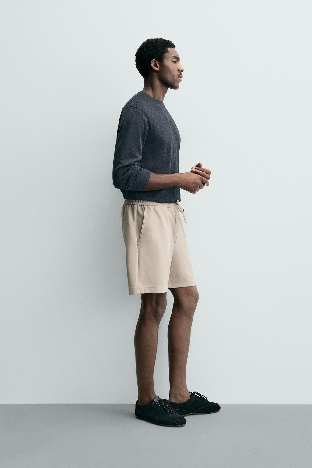 Бермуды из текстурированной ткани комфорт