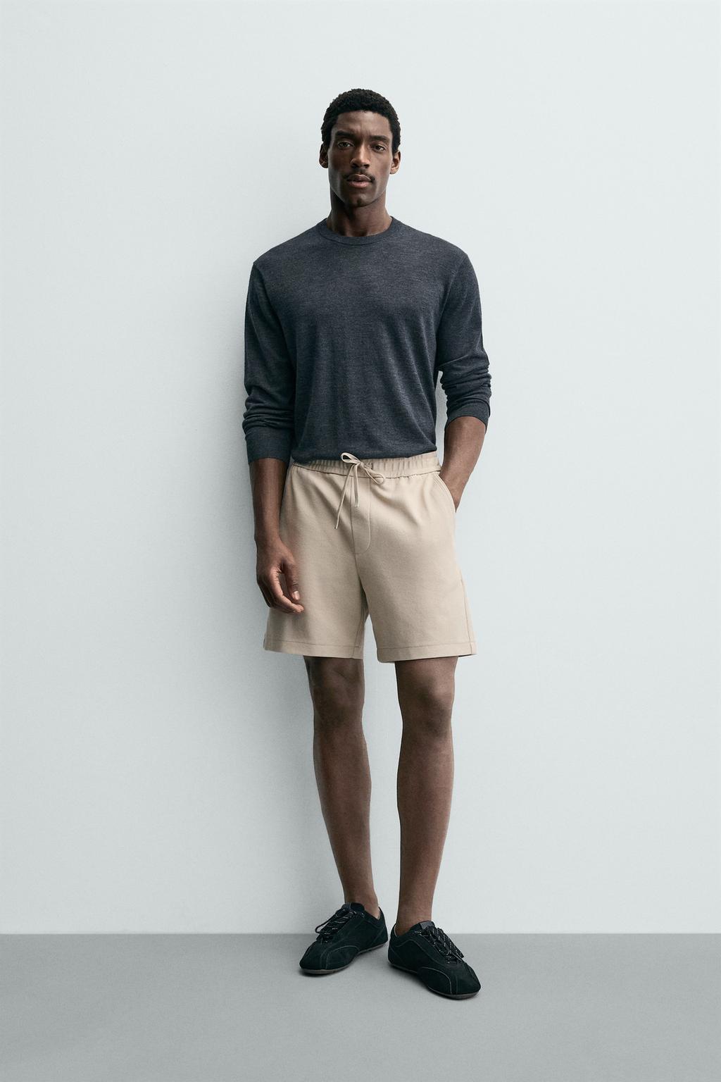 Бермуды из текстурированной ткани комфорт