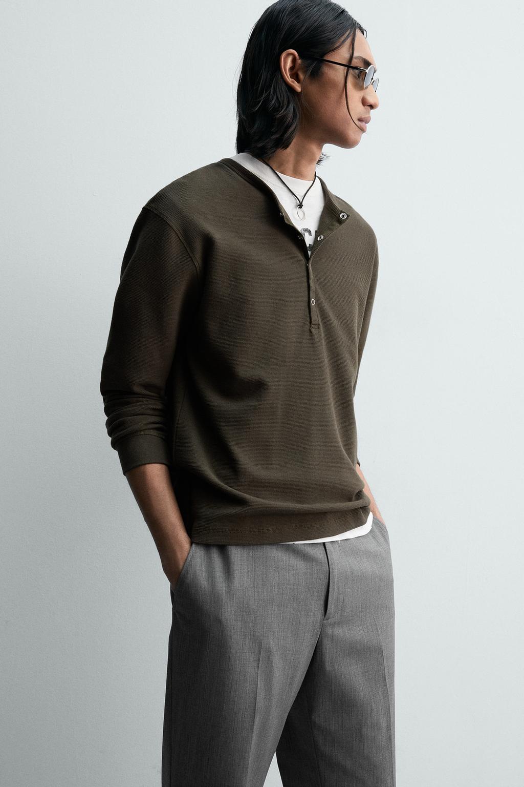 ФУТБОЛКА С ВОРОТНИКОМ НА КНОПКАХ ВАФЕЛЬНОГО ПЕРЕПЛЕТЕНИЯ — LIMITED EDITION