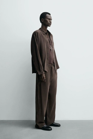 Рубашка свободного кроя из текстильного шелка- Заказать в России