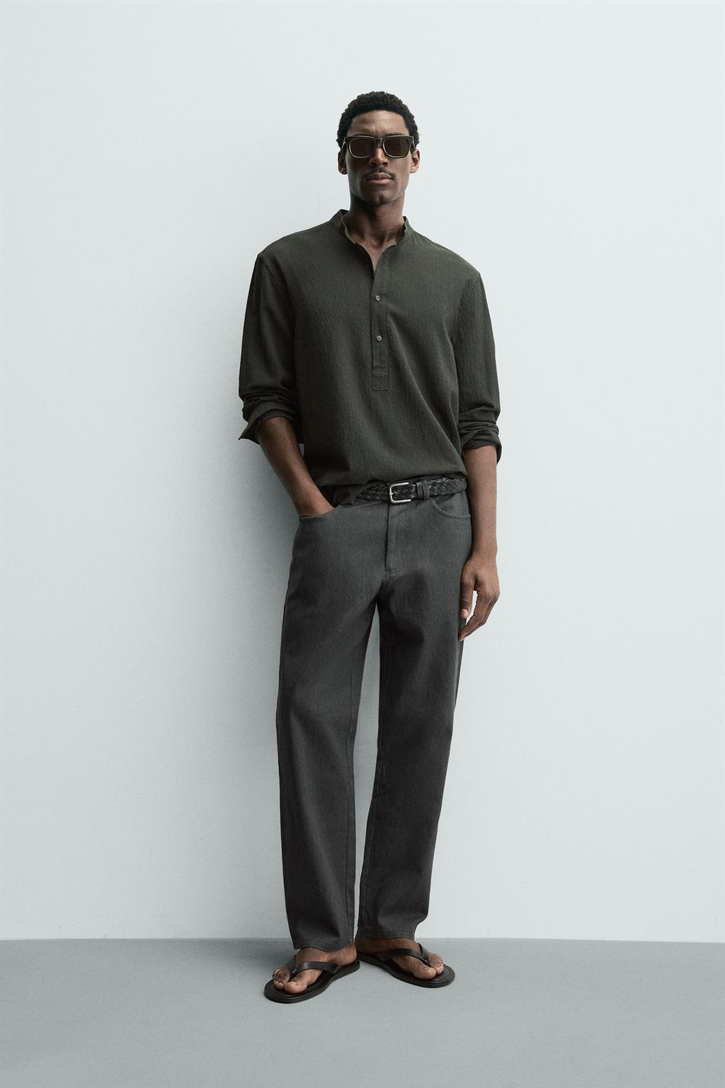 Рубашка с эффектом мятости