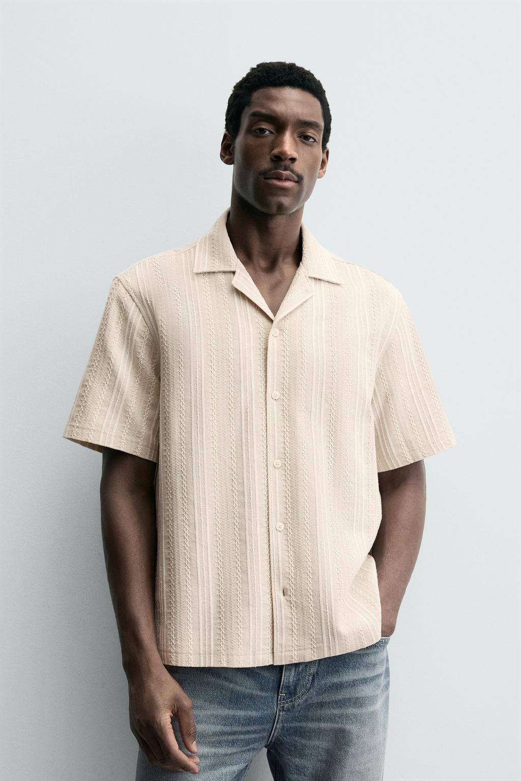 Рубашка с геометрическим жаккардовым узором