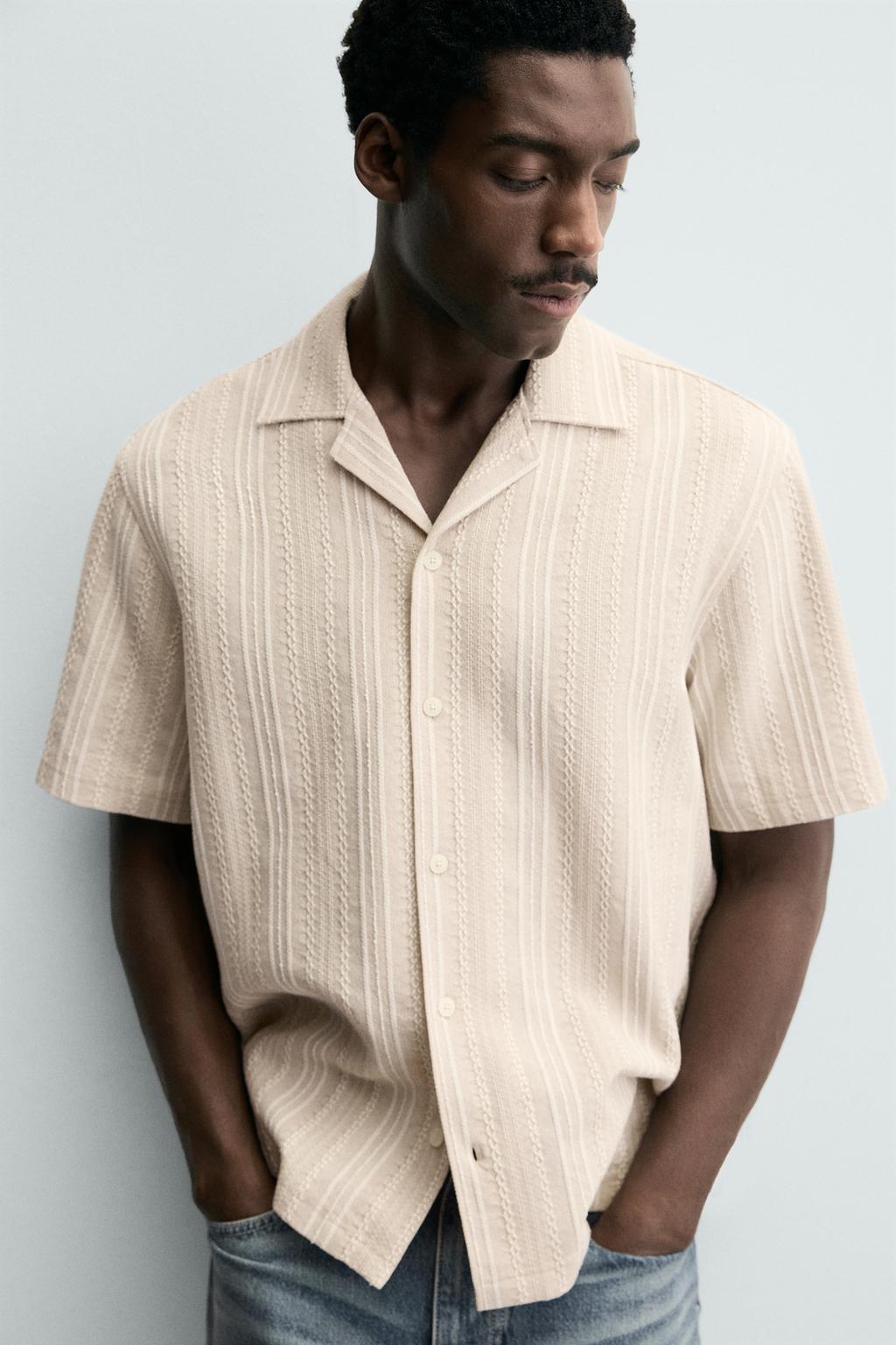 Рубашка с геометрическим жаккардовым узором