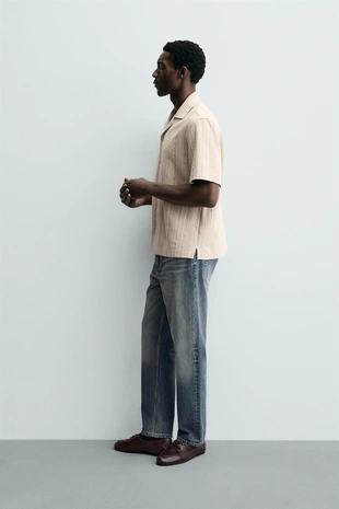 Рубашка с геометрическим жаккардовым узором