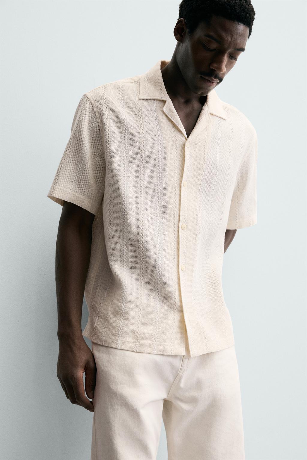 Рубашка с геометрическим жаккардовым узором