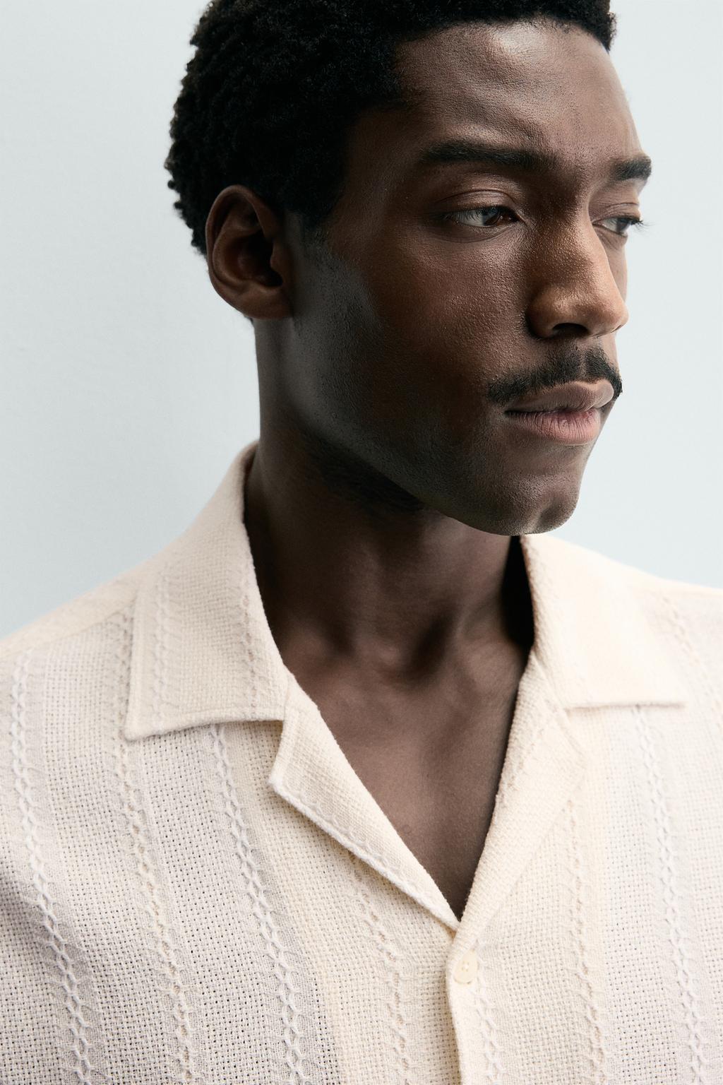 Рубашка с геометрическим жаккардовым узором