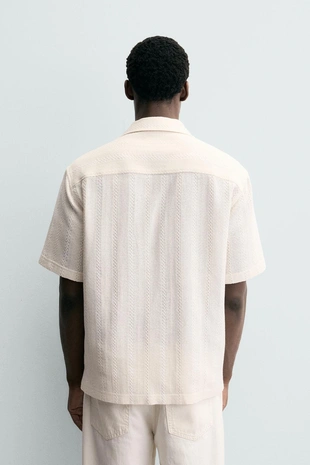 Рубашка с геометрическим жаккардовым узором- Заказать в России