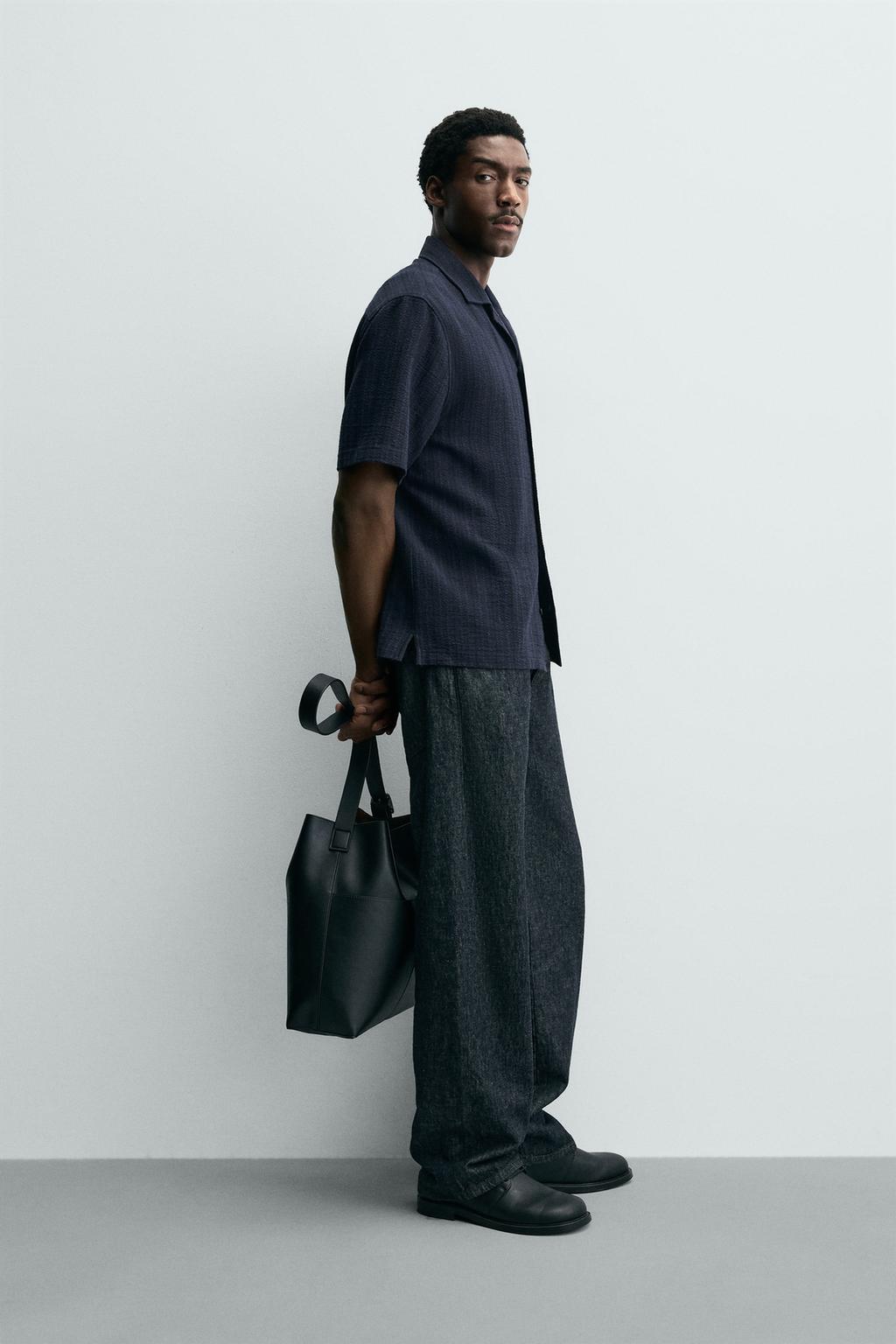 Рубашка с геометрическим жаккардовым узором