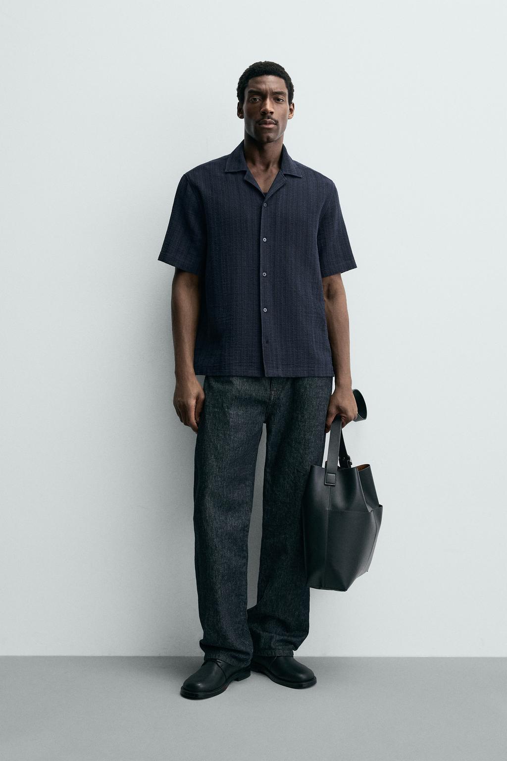 Рубашка с геометрическим жаккардовым узором