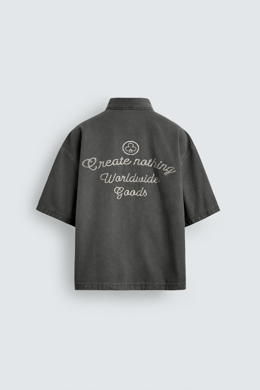 Рубашка с карманами и текстурой