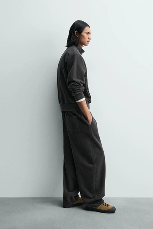 Толстовка свободного кроя с эффектом потертости- Заказать в России