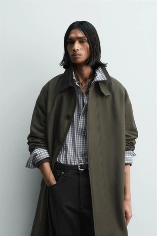 Тренч с контрастным воротником - LIMITED EDITION- Заказать в России