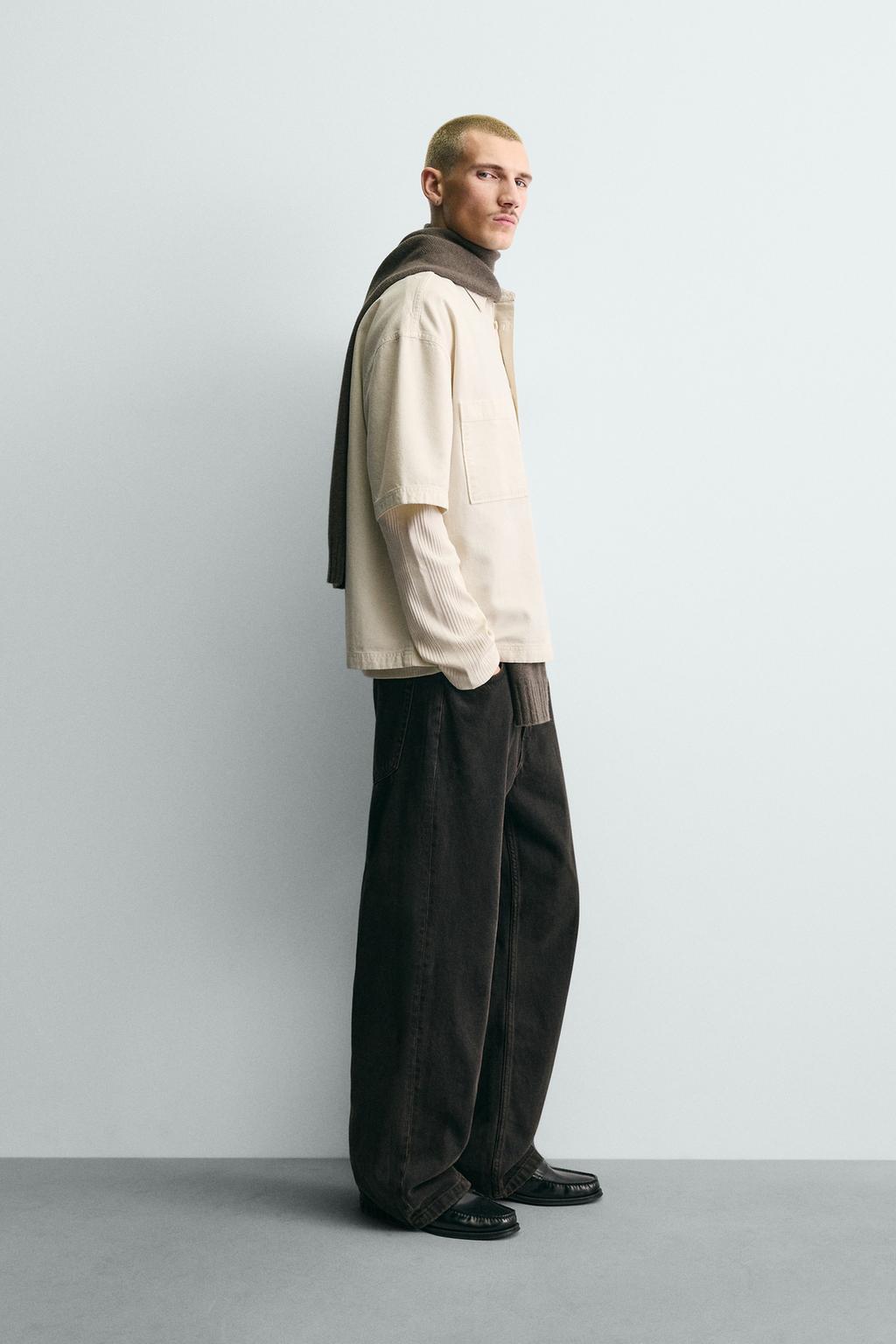 Рубашка с текстурой и карманами