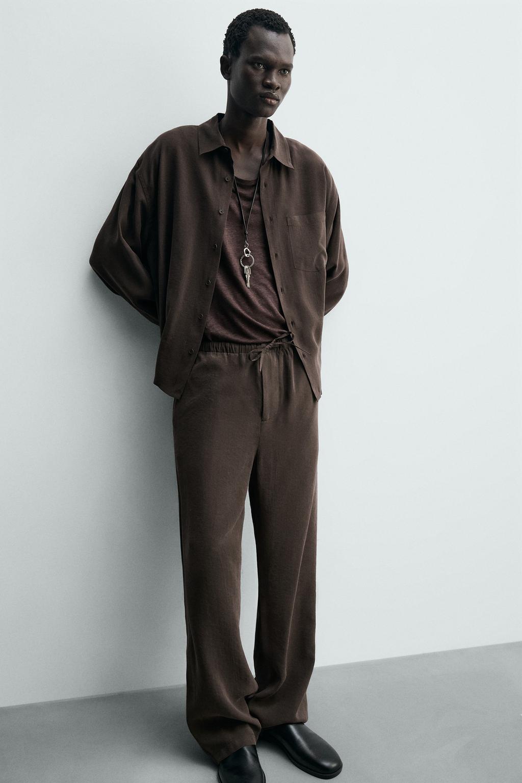 Плавные брюки свободного кроя