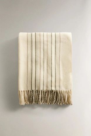 Мягкое плед с полосками- Заказать в России