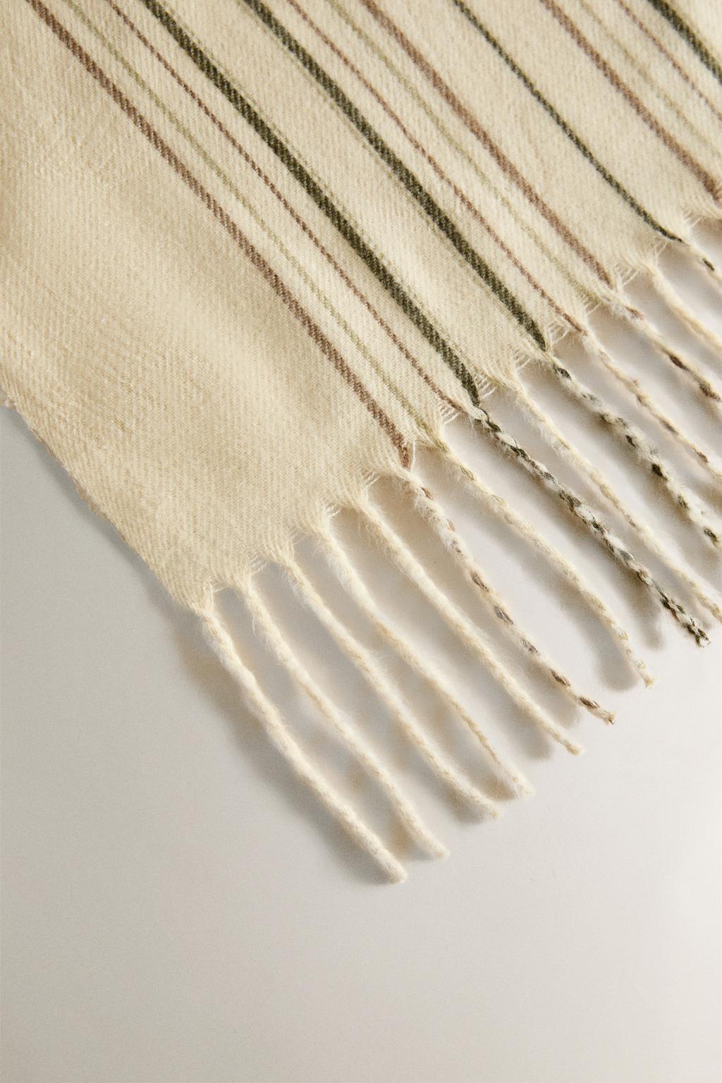 Мягкое плед с полосками