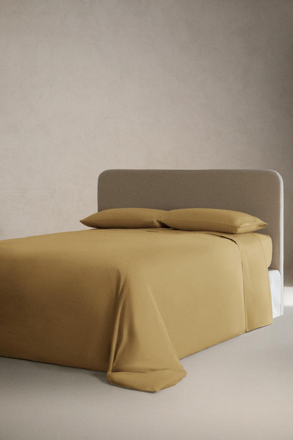 Простынь с ластиком | 30 см (с атласной отделкой, 300 нитей)