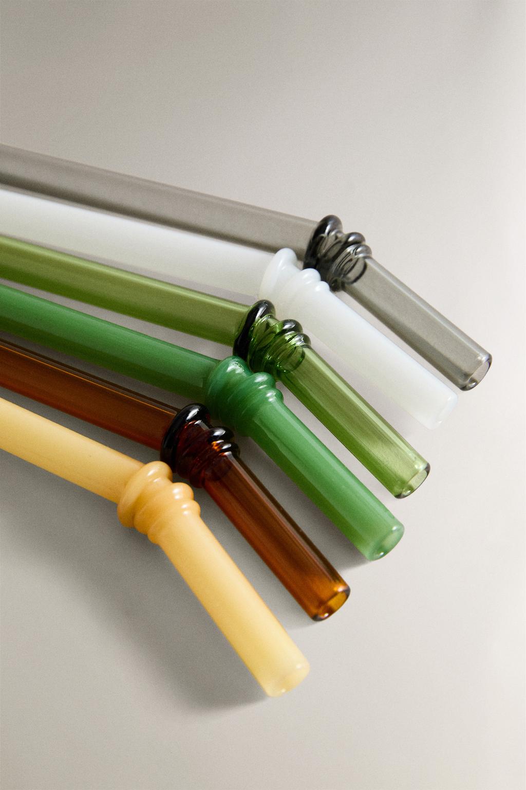 Набор цветных стеклянных трубочек (набор из 6 штук)