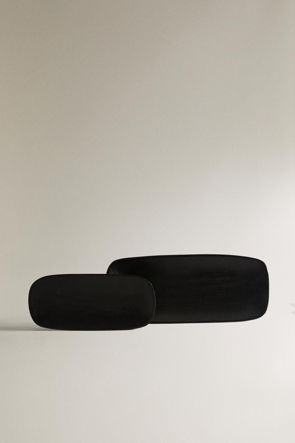 Тёмная деревянная поднос