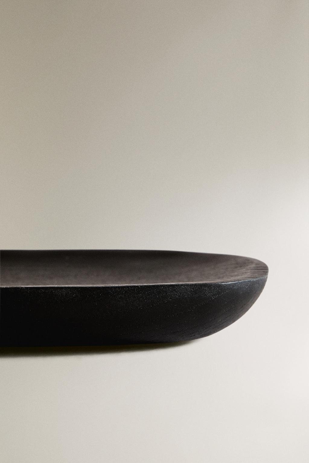 Тёмная деревянная поднос