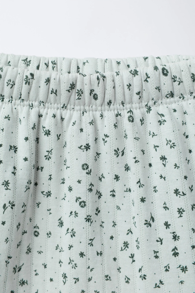 Набор кардигана с втачным джемпером и цветочных брюк 2 в 1