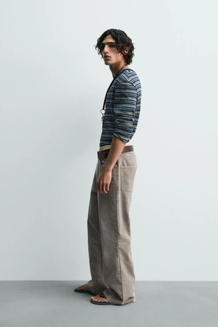 Футболка в рубчик в полоску- Заказать в России