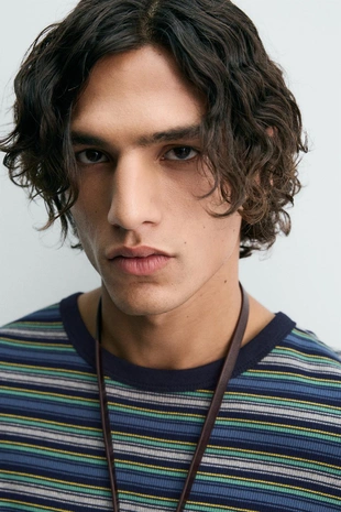 Футболка в рубчик в полоску- Заказать в России