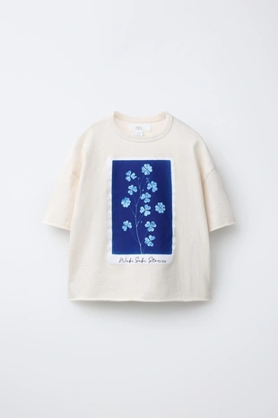 Майка с цветочным принтом- Заказать в России