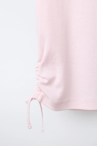 Футболка из модала с вырезами и бантами