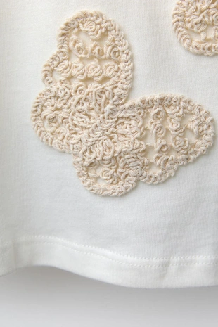 Футболка с бабочками кроше- Заказать в России