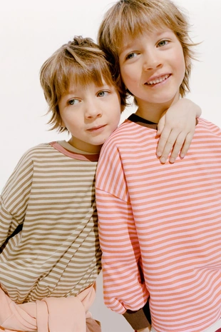 ZARA TIMELESS - футболка в полоску с контрастным воротником