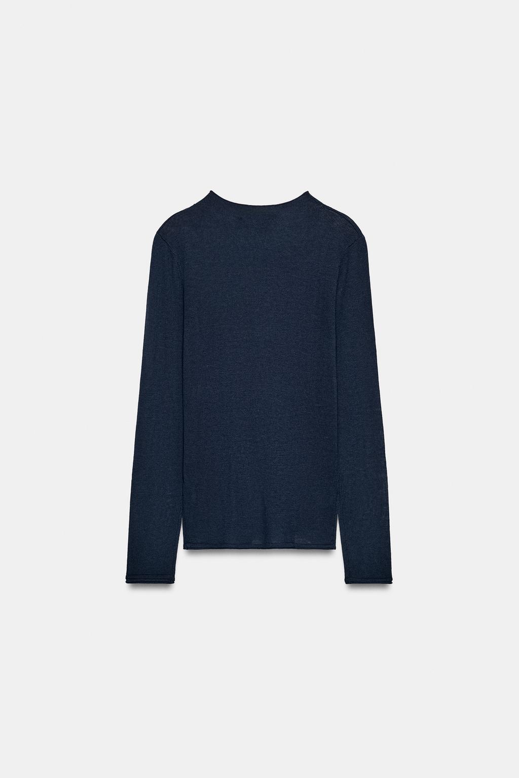 УЛЬТРАТОНКИЙ ТОП ИЗ ШЕРСТИ И ШЕЛКА