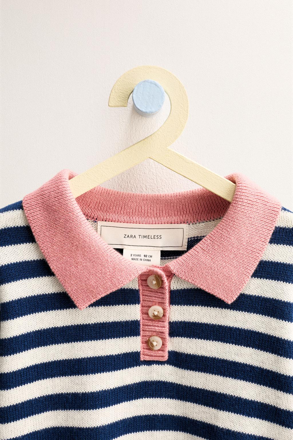 ZARA TIMELESS — СВИТЕР ПОЛО В ПОЛОСКУ