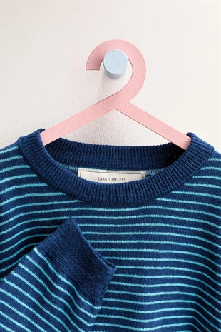 ZARA TIMELESS - джерси в полоску из хлопка и льна- Заказать в России