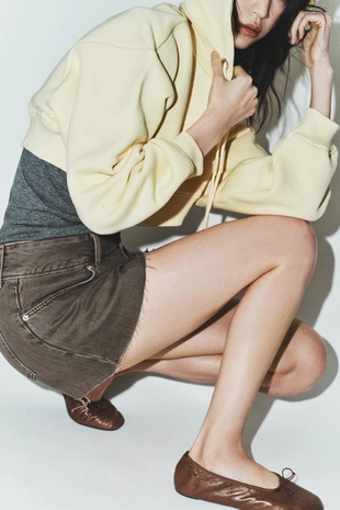 Кожаные балетки с бантиком- Заказать в России